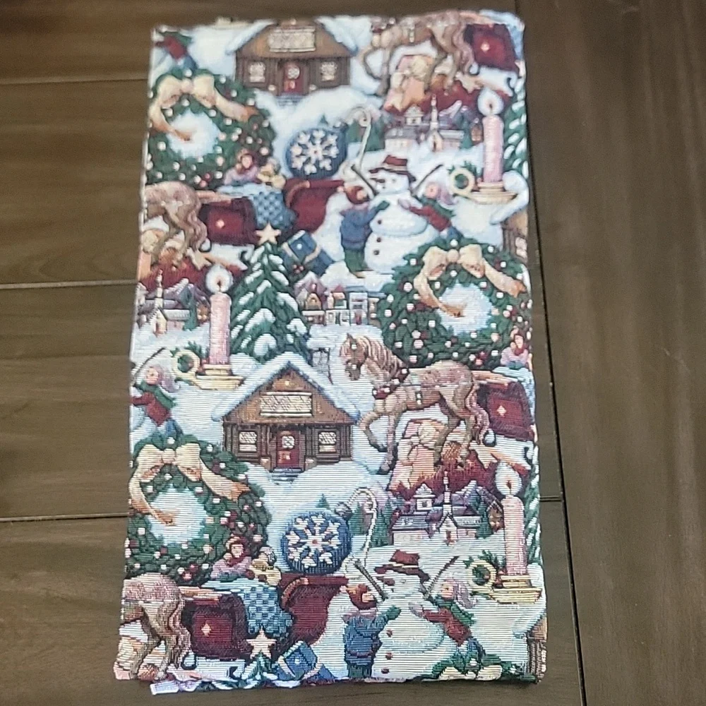 Christmas Holiday Tapestry Fabric 64